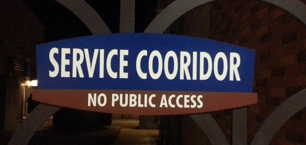 Sign with corridor spelled as cooridor.